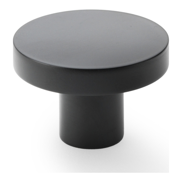 AW821-38-BL • 38mm • Black • Alexander & Wilks Hanover Plain Cupboard Knob